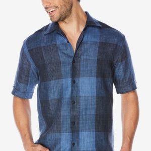 CUBAVERA MEN'S TROPICAL PLAID SHIRT SIZE L